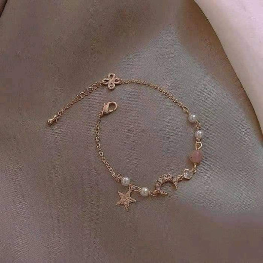 Celestial Charm Pearl Bracelet